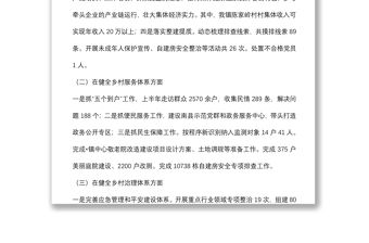 鎮(zhèn)深化黨建引領鄉(xiāng)村治理工作情況匯報