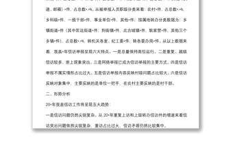 紀檢監(jiān)察信訪工作形勢與對策分析報告
