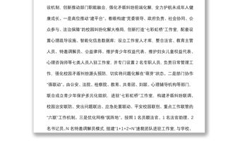 青少年權(quán)益保護(hù)典型經(jīng)驗(yàn)材料