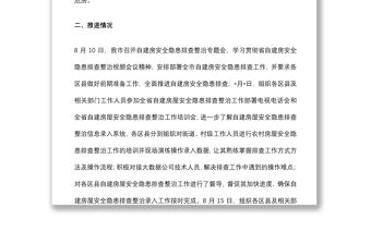 市房屋安全隱患排查整治工作匯報