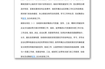 集團公司各部室崗位職責及工作標準（最新）