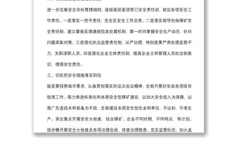 在全市安全生產工作會議上的表態發言