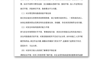 国企副总经理安全生产以案促改专题民主生活会个人发言提纲