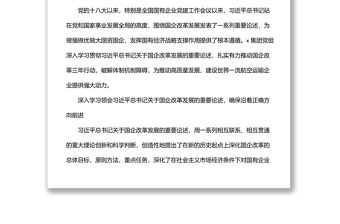 國企改革三年行動工作報告匯編（5篇）