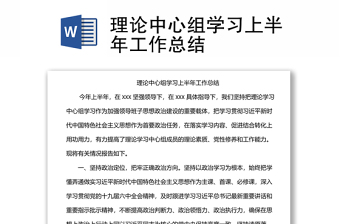 理論中心組學(xué)習(xí)上半年工作總結(jié)