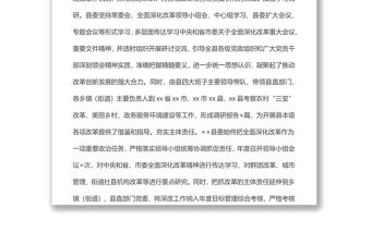 全面深化改革領導小組上半年工作總結