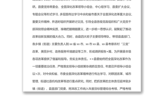 全面深化改革領導小組上半年工作總結