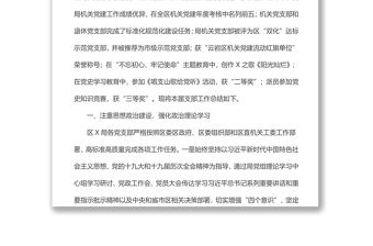 x局黨總支部換??屆選舉工作報告