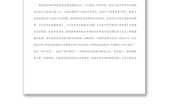 某法院班子運行情況報告