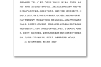 2022年國企全面從嚴治黨主體責(zé)任落實情況自查報告