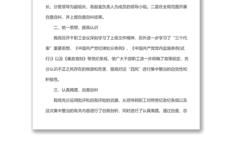 整治四風(fēng)回頭看自查報(bào)告（一）