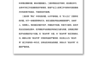 黨內(nèi)政治生活庸俗化交易化問題自查報告