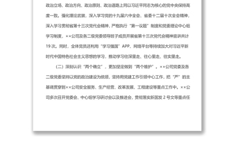 公司2022年上半年全面從嚴(yán)治黨工作總結(jié)