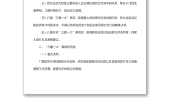 自治縣財政局”三重一大”決策制度（試行）