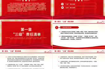 2022機關黨建“三級五崗”責任清單PPT紅色創意落實三級五崗履職責創建五好黨支部勇爭先黨課