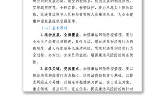 開展廉潔風險防控管理工作實施方案集團公司
