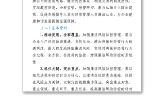 開展廉潔風(fēng)險防控管理工作實(shí)施方案集團(tuán)公司