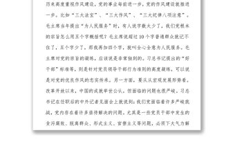 市委書記關于作風建設的專題黨課