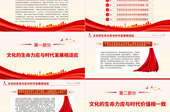 2022以時代精神激活中華優秀傳統文化生命力PPT簡約黨政風黨員干部學習教育專題黨建黨課課件