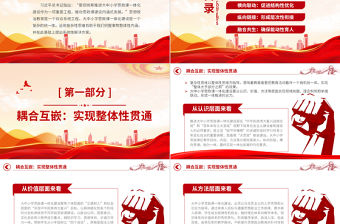 2022統籌推進大中小學思政課一體化PPT大氣黨建風黨員干部學習教育專題黨課黨建課件