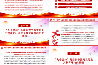 2022“九個堅持”是馬克思主義教育理論創(chuàng)新與發(fā)展PPT深入學習習近平總書記關(guān)于教育的重要論述專題黨課黨建課件