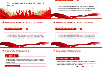 2022靠企吃企警示教育PPT紅色簡潔關于國有企業靠企吃企情況的調研報告黨課