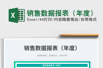 銷售數(shù)據(jù)報(bào)表（年度）