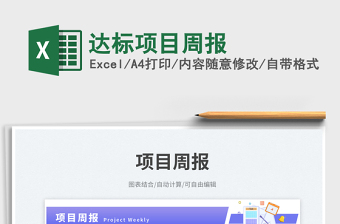 達(dá)標(biāo)項(xiàng)目周報(bào)