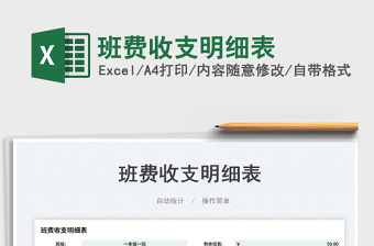 班費(fèi)收支明細(xì)表