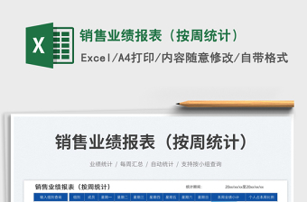 銷售業(yè)績報表（按周統(tǒng)計）