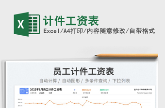 計(jì)件工資表