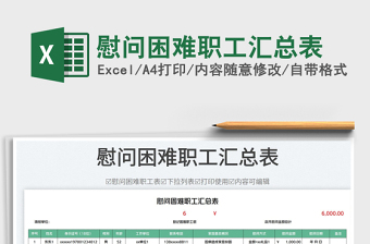 慰問困難職工匯總表