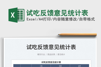 試吃反饋意見統(tǒng)計(jì)表