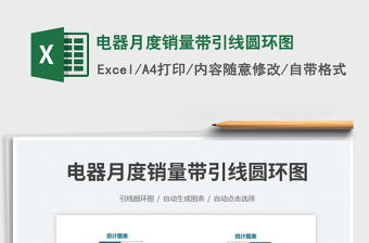電器月度銷量帶引線圓環(huán)圖