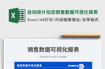 自動統計動態銷售數據可視化報表