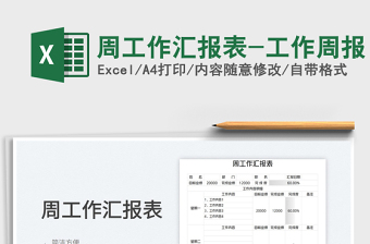 周工作汇报表-工作周报
