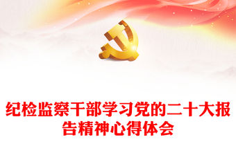 紀檢監察干部學習黨的二十大報告精神心得體會