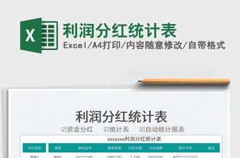 利潤分紅統(tǒng)計(jì)表