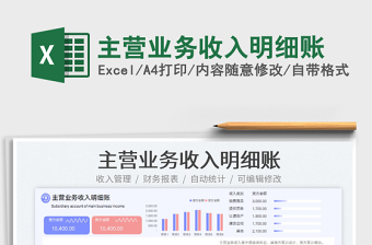 主營(yíng)業(yè)務(wù)收入明細(xì)賬