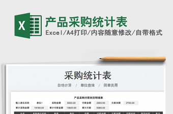 產(chǎn)品采購統(tǒng)計表