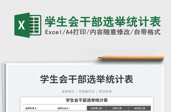 學生會干部選舉統(tǒng)計表