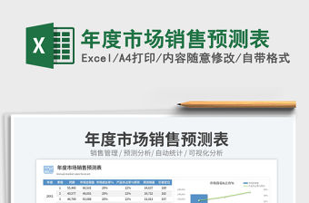 年度市場(chǎng)銷售預(yù)測(cè)表