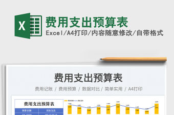 費(fèi)用支出預(yù)算表