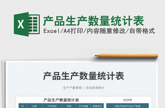 產品生產數量統計表