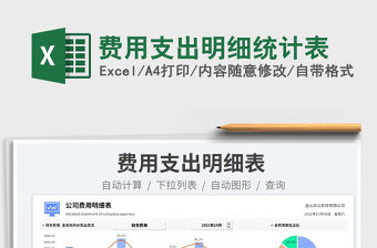 費(fèi)用支出明細(xì)統(tǒng)計(jì)表