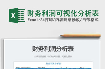 財務利潤可視化分析表