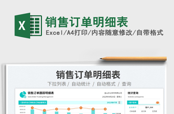 銷售訂單明細(xì)表