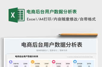 電商后臺用戶數據分析表