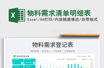 物料需求清單明細表