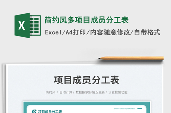 簡(jiǎn)約風(fēng)多項(xiàng)目成員分工表